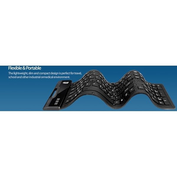 Adesso Adesso SlimTouch 232: Antimicrobial Waterproof Flexible Keyboard for Windows 8/7/Vista/XP/2000 - Buy Now! - View 10 of 10