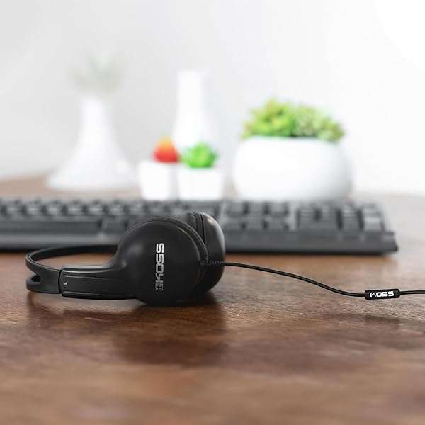 Koss Koss UR10i Lightweight Wired Headphones in Black - Superior Sound & Comfort - View 4 of 4