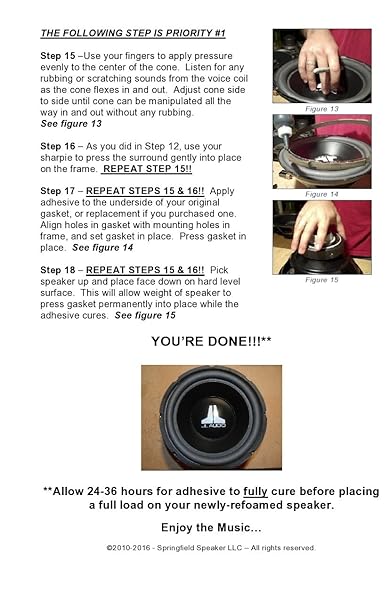 Springfield Speaker "Acoustic Research 8" Speaker Foam Surround Repair Kit - Fits AR Models 4-94 - 2 Speaker Kit for Easy Edge Repair" - View 7 of 7