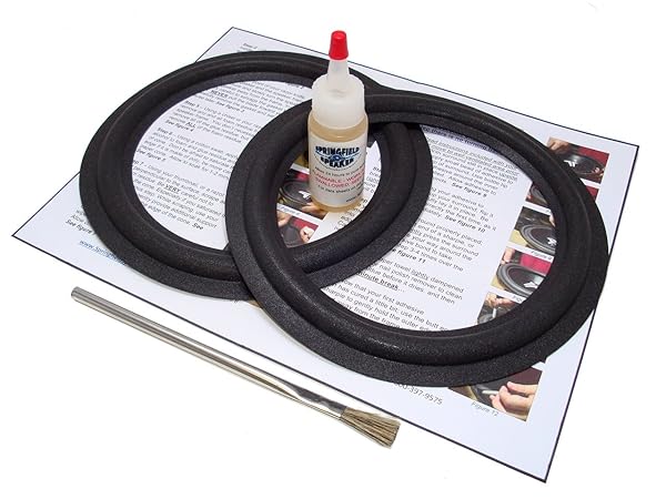 Springfield Speaker "Acoustic Research 8" Speaker Foam Surround Repair Kit - Fits AR Models 4-94 - 2 Speaker Kit for Easy Edge Repair"