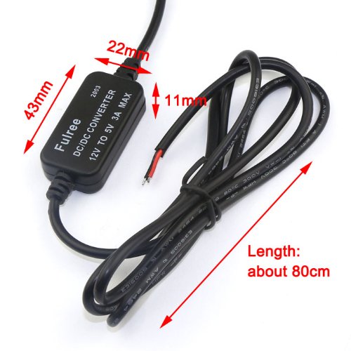 DROK DROK 8-22V DC to 5V 3A Power Transformer Buck Voltage Converter with Dual USB Cable Connector Adapter - View 2 of 4