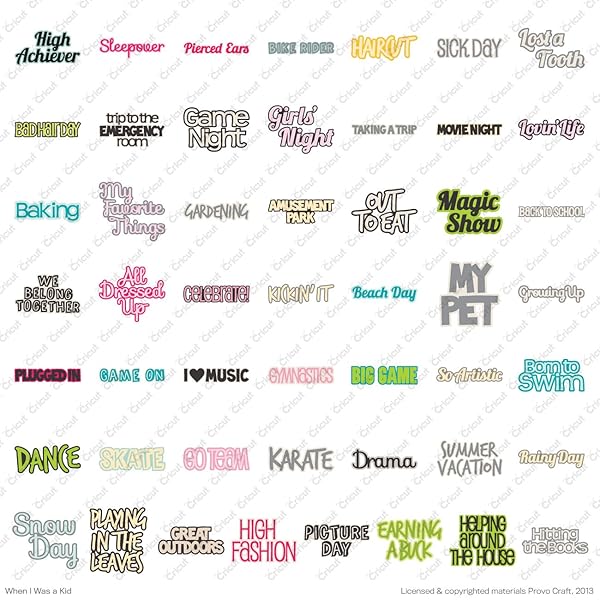 Cricut Unlock Creativity: Cricut When I Was A Kid Cartridge for Fun DIY Projects - View 7 of 10