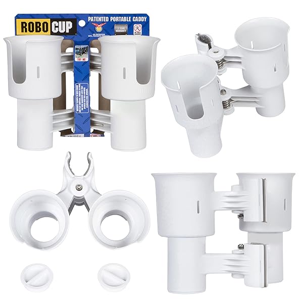 ROBOCUP ROBOCUP White: Best Versatile Cup Holder for Drinks, Fishing Rods, Golf Carts & More! - View 2 of 8