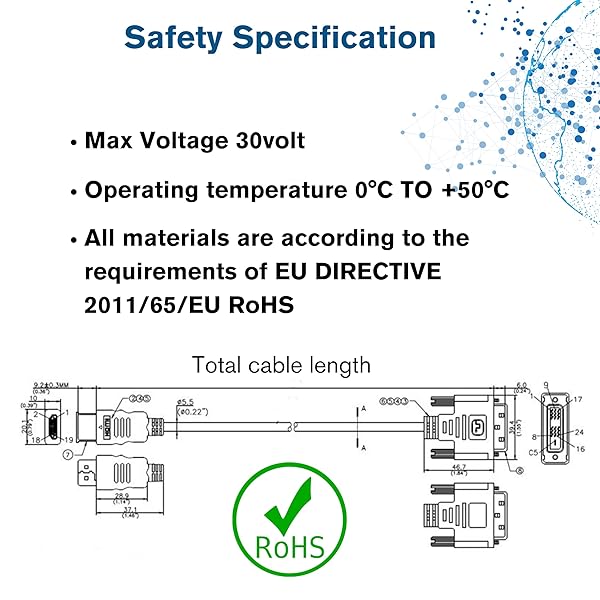 C2G Legrand C2G DVI to HDMI Cable 1.5m - Bi-Directional DVI-D Male to HDMI Male Adapter - View 4 of 5