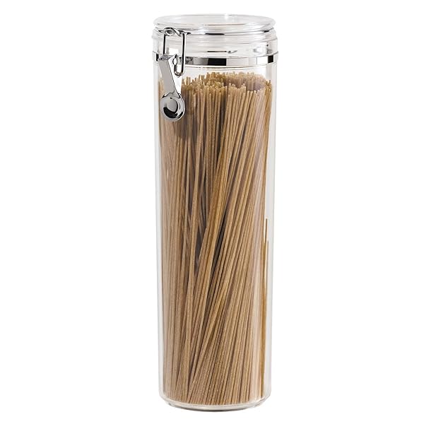 Oggi Oggi Tall Clear Canister 58 oz - Airtight Food Storage for Pasta & Dry Foods | Ideal Kitchen & Pantry Container - View 2 of 8