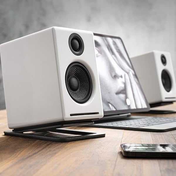 Audioengine Audioengine DS1M Metal Speaker Stands - Perfect Tilted Support for Desktop, Studio & Bookshelf Speakers - View 6 of 9