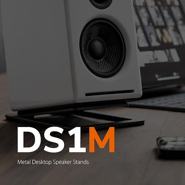 Audioengine Audioengine DS1M Metal Speaker Stands - Perfect Tilted Support for Desktop, Studio & Bookshelf Speakers - View 8 of 9