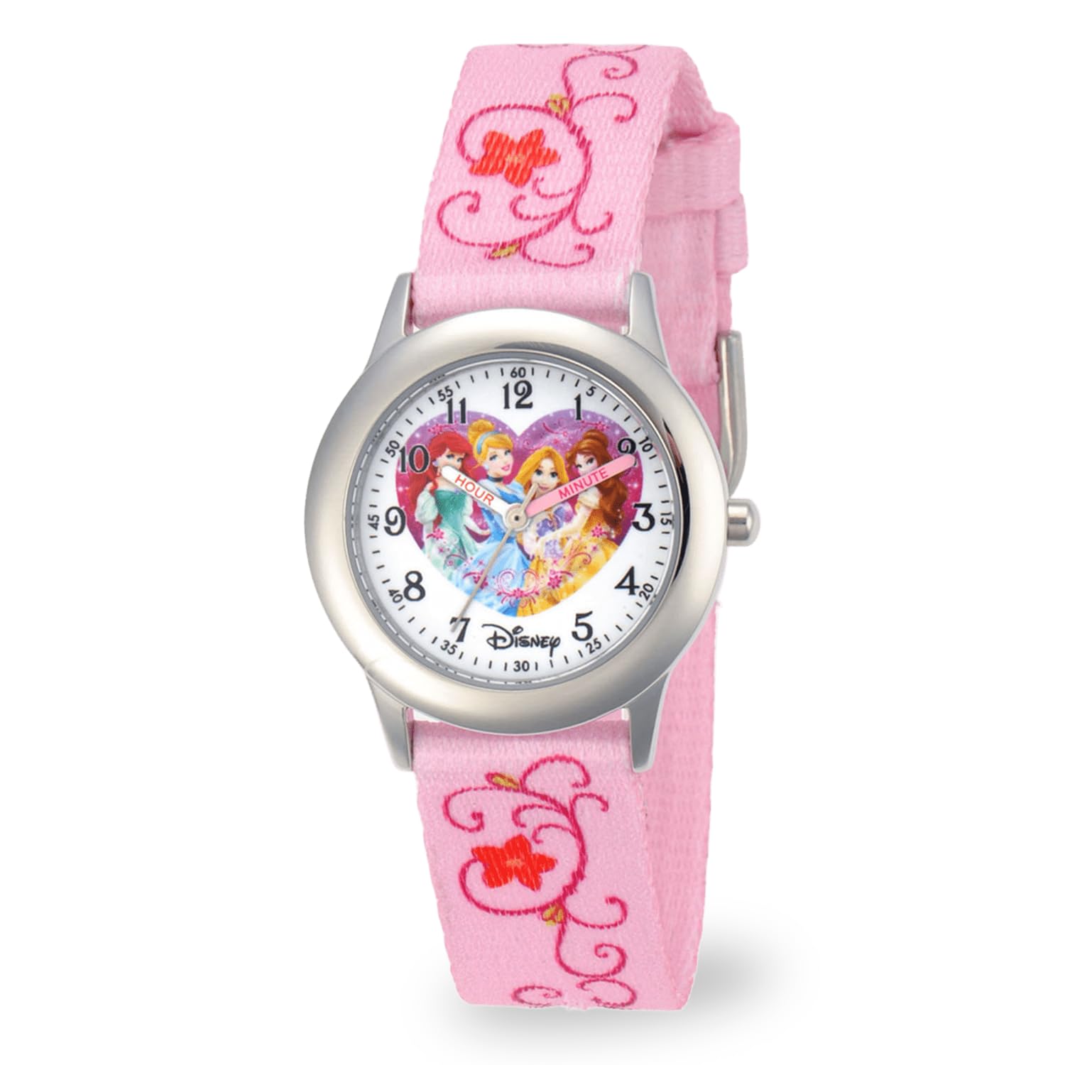 Disney Disney Princess Kids Stainless Steel Time Teacher Analog Strap Watch for Learning Time with Fun Design
