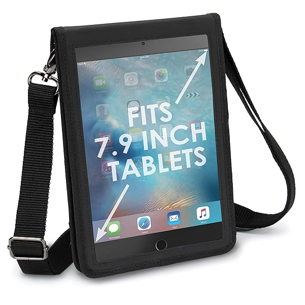 "USA GEAR 7" Tablet Case Sleeve with Open Front & Carry Strap - Compatible with Galaxy Tab E Lite, RCA Voyager, & More"