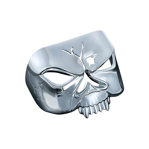 Shop Kuryakyn 9009 Zombie Skull Taillight Cover for 1973-2019 Harley-Davidson - Chrome Motorcycle Accent Accessory