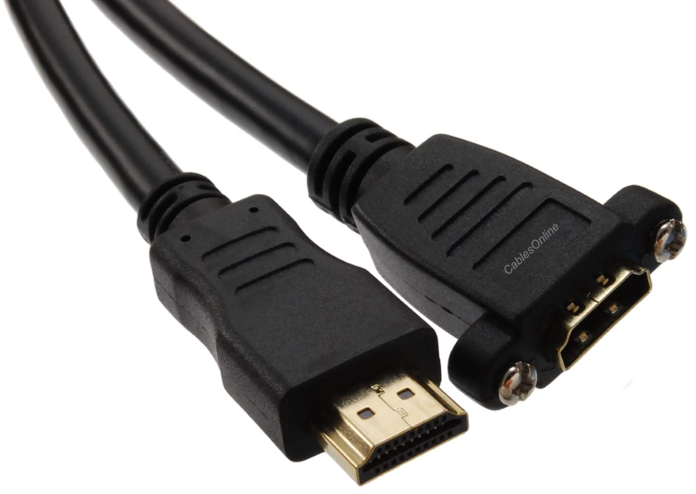 CablesOnline 1ft Hi-Speed HDMI 1.4 Ethernet Channel M to F Panel Mount Extension Cable H4-P001 - View 2 of 2