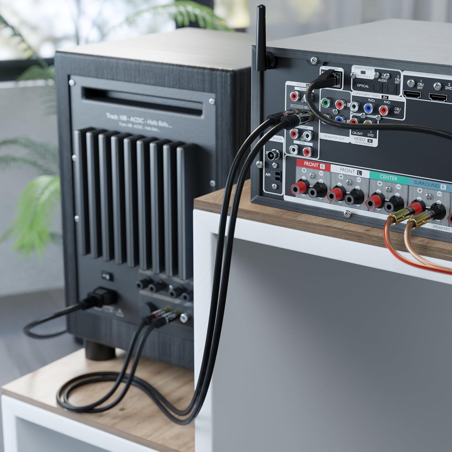 KabelDirekt CableDirect 6ft RCA Phono Cable with 2 Plugs for Stereo Audio Flawless Sound Quality Ideal for Home Cinema Blu-ray and HiFi Systems - View 3 of 8