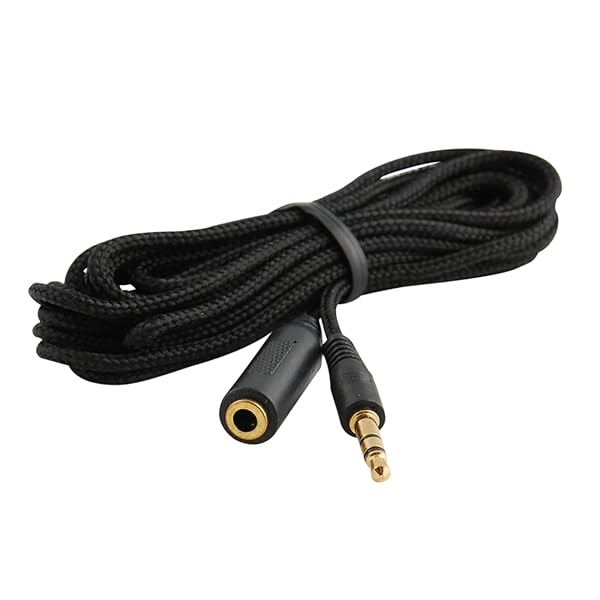 JacobsParts JacobsParts 10-Foot 3.5mm Stereo Audio Aux Extension Cable - Durable Male to Female with Cloth Jacket