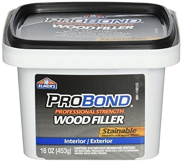 Elmer's ELMERS Stainable Wood Filler 1 Pint (P9891) - 16 oz Brown for Perfect Repairs