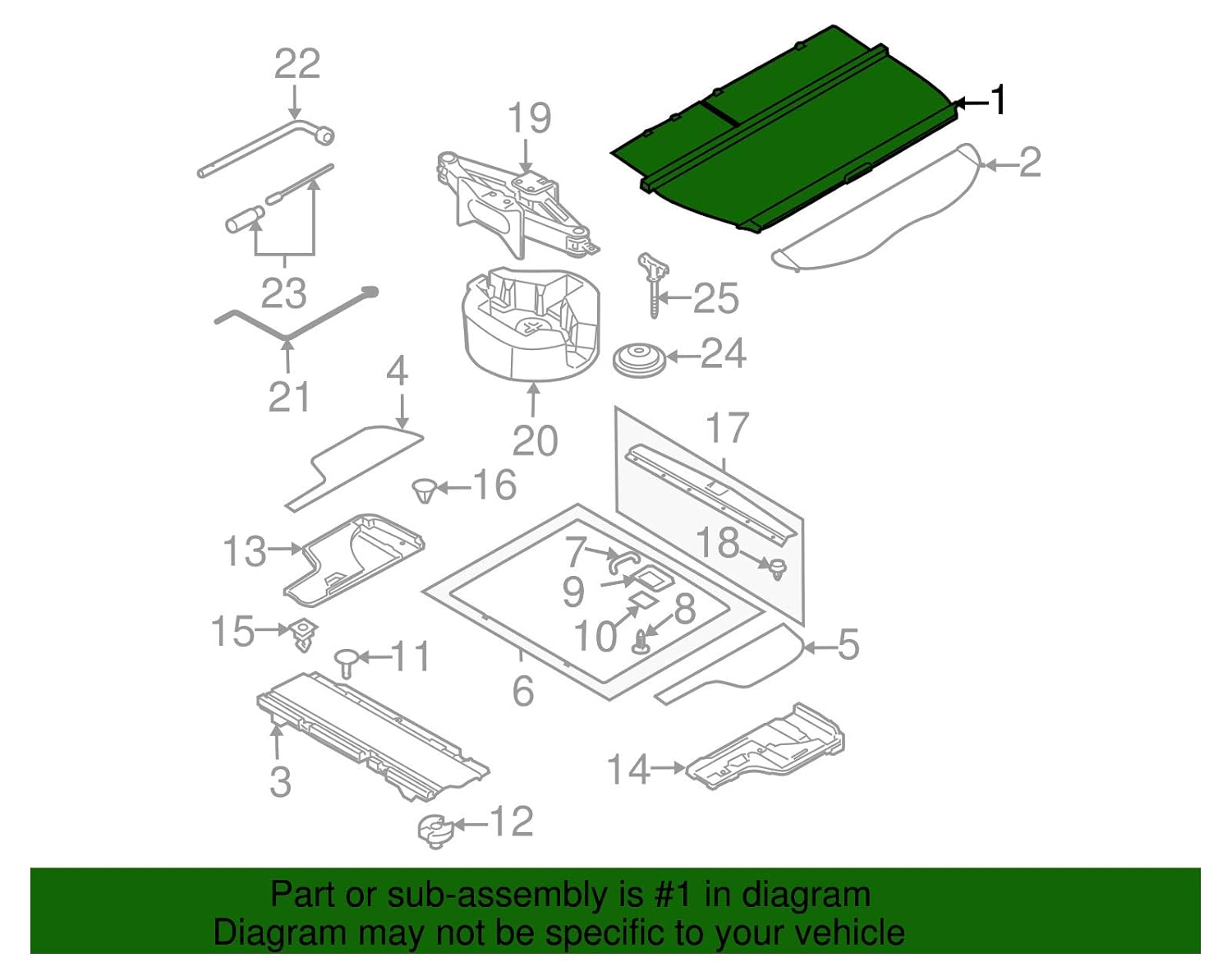 Subaru Luggage Cover 65550AG02AJC Durable Protection for Your Vehicle's Cargo Area