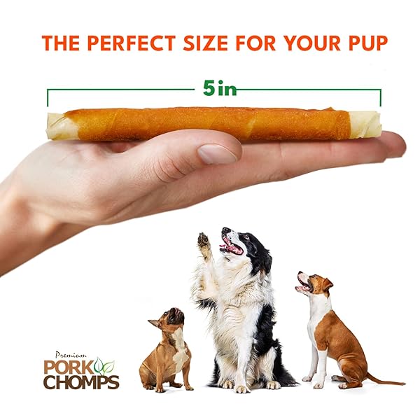 Pork Chomps Pork Chomps Baked Pork Skin Dog Chews Mini Twists with Sweet Potato Wrap 12 Count - View 4 of 7