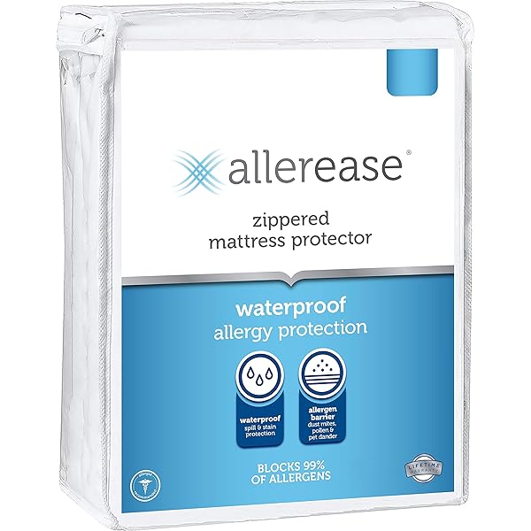 Aller-Ease AllerEase Twin Waterproof Mattress Protector - Allergy & Bed Bug Defense, Quiet Polyester Cover