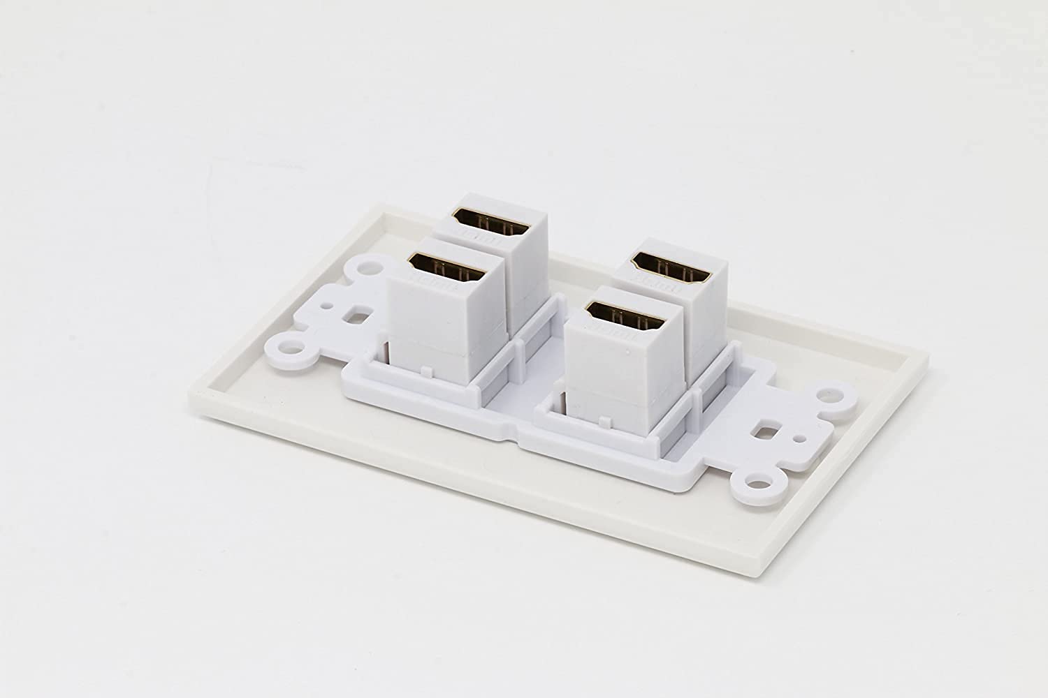 RiteAV RiteAV 4 Port HDMI 2.0 Decorative Wall Plate White for Clean Cable Management and Easy Connectivity - View 2 of 2