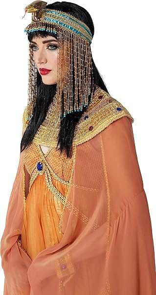 Rubies Shop Forum Novelties Women's Egyptian Snake Beaded Headpiece - Gold Costume Accessory for Parties - View 5 of 6