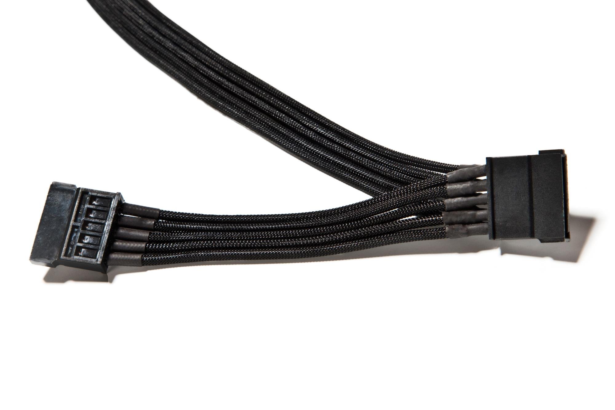 Be Quiet! CS-3420 Power Cable - 2 x SATA 15 Pin, 30 cm Black for Reliable PC Power Supply