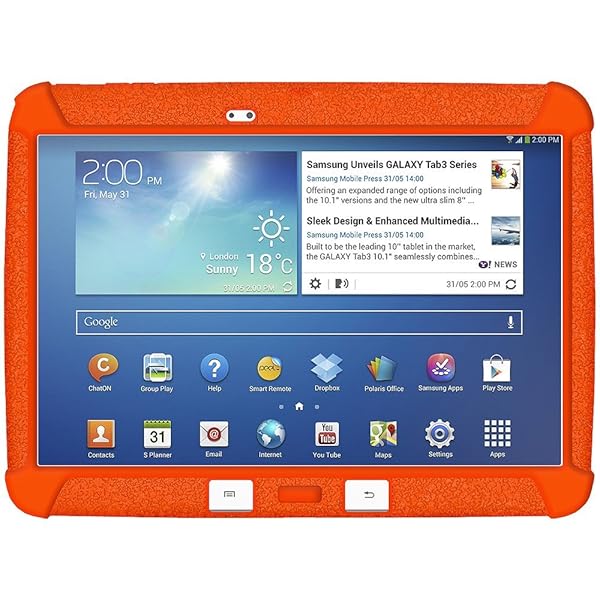 Amzer Amzer Rugged Silicone Jelly Skin Case for Samsung Galaxy Tab 3 10.1, Samsung GALAXY Tab 4 10.1, Samsung Galaxy Education Tab (AMZ96107) - View 3 of 3