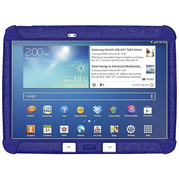 Amzer Amzer Rugged Silicone Jelly Skin Case for Samsung Galaxy Tab 3 10.1, Samsung GALAXY Tab 4 10.1, Samsung Galaxy Education Tab (AMZ96104) - View 3 of 3