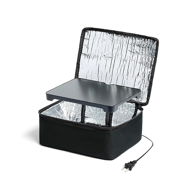 HOTLOGIC HotLogic Mini Portable Electric Lunch Box - Efficient Food Warmer for Home & Car, Perfect for Cooking & Reheating Meals