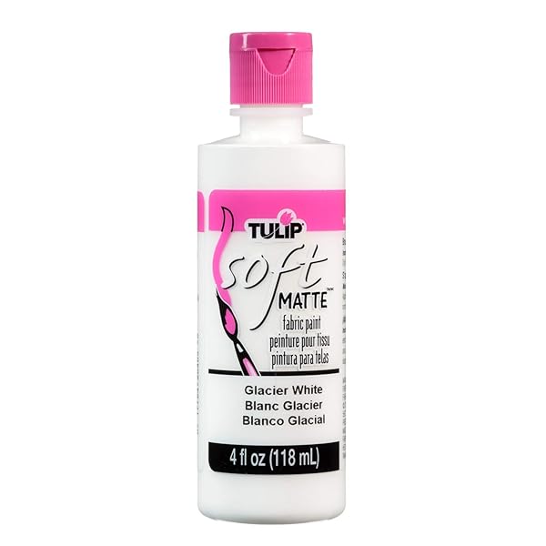 TULIP Buy TULIP 20403 Soft Fabric Paint 4oz Matte Glacier White - Perfect for DIY Projects! - View 2 of 3