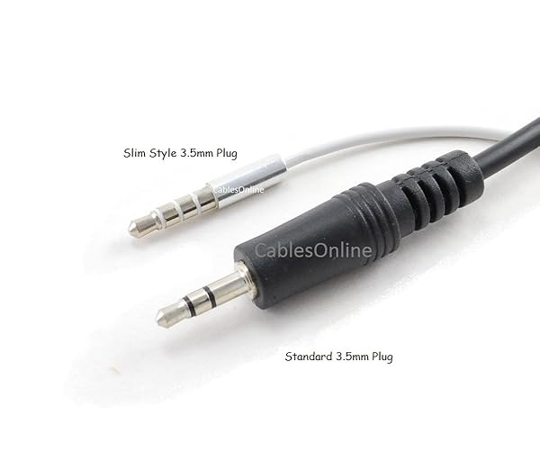 CABLESONLINE.COM ATLANTIC COMPUTERTECH "Buy CablesOnline 6" TRRS 3.5mm 4-Pole Adapter Cable for iPhone/Tablets - White (IP-AD08W) | Fast Shipping!" - View 3 of 3