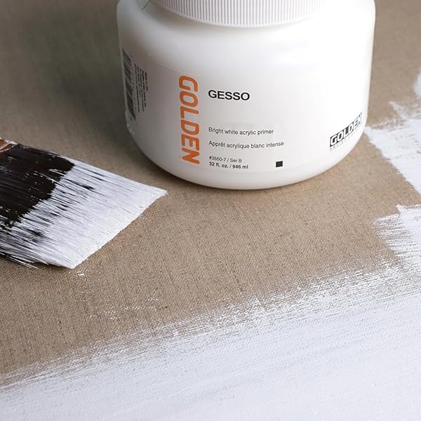 GOLDEN Buy GOLDEN Professional Acrylic Gesso 16 fl. oz. - Opaque Art Primer for Artists - View 3 of 6