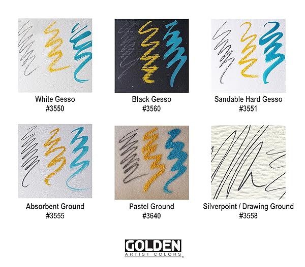 GOLDEN Buy GOLDEN Professional Acrylic Gesso 16 fl. oz. - Opaque Art Primer for Artists - View 6 of 6