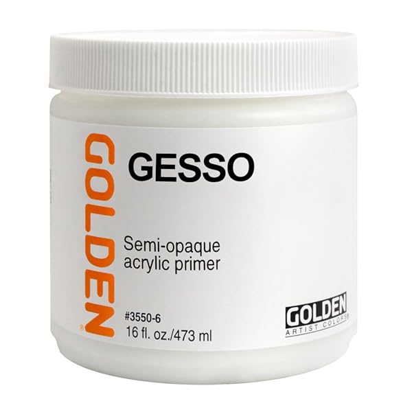 GOLDEN Buy GOLDEN Professional Acrylic Gesso 16 fl. oz. - Opaque Art Primer for Artists - View 2 of 6