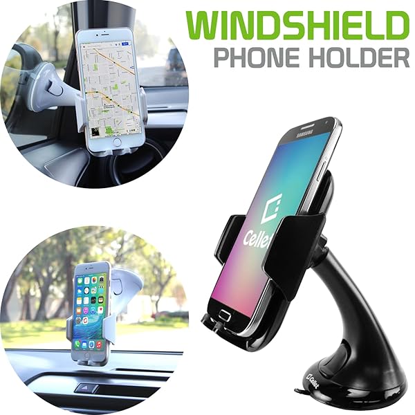 Cellet Cellet Windshield Car Phone Holder: Best Dashboard Mount for iPhones & Android Smartphones - View 3 of 10