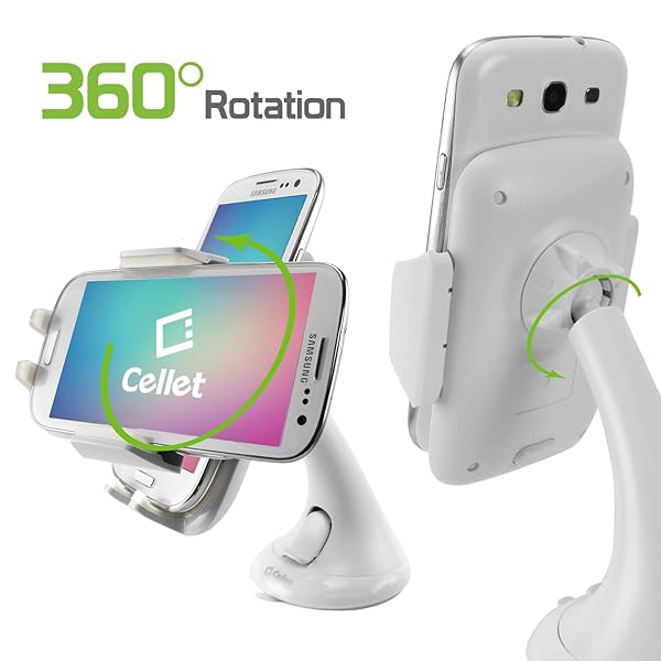 Cellet Cellet Windshield Car Phone Holder: Best Dashboard Mount for iPhones & Android Smartphones - View 7 of 10