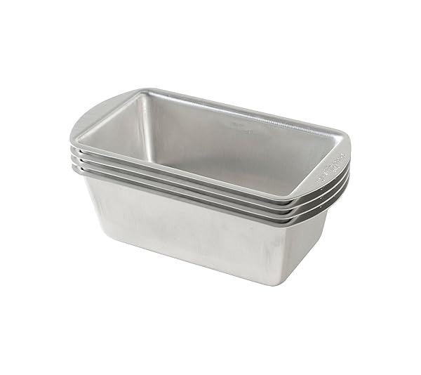 Nordic Ware Nordic Ware Mini Loaf Pans - Set of 4 Natural Aluminum 2-Cup Bakeware for Perfect Mini Breads