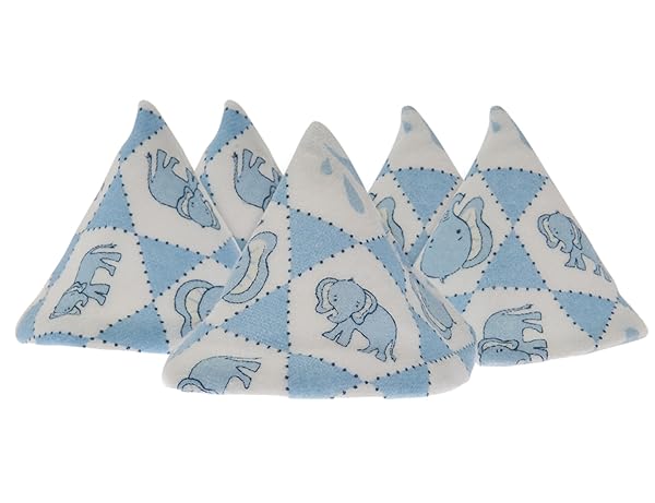Beba Bean Pee Pee Teepee Elephant Blue 5 Piece Set with Laundry Bag Baby Boy Essentials Pee Shield and Covers