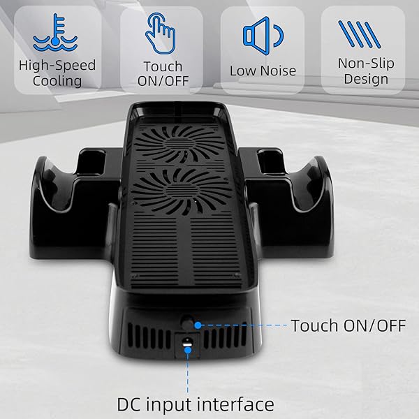 OSTENT OSTENT 3-in-1 USB Cooling Fan & Controller Stand for Xbox 360 Slim - Enhance Gaming Experience - View 3 of 8