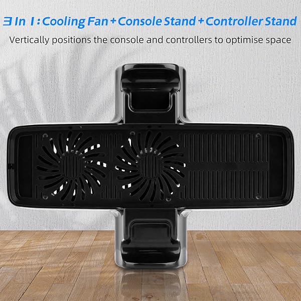 OSTENT OSTENT 3-in-1 USB Cooling Fan & Controller Stand for Xbox 360 Slim - Enhance Gaming Experience - View 5 of 8