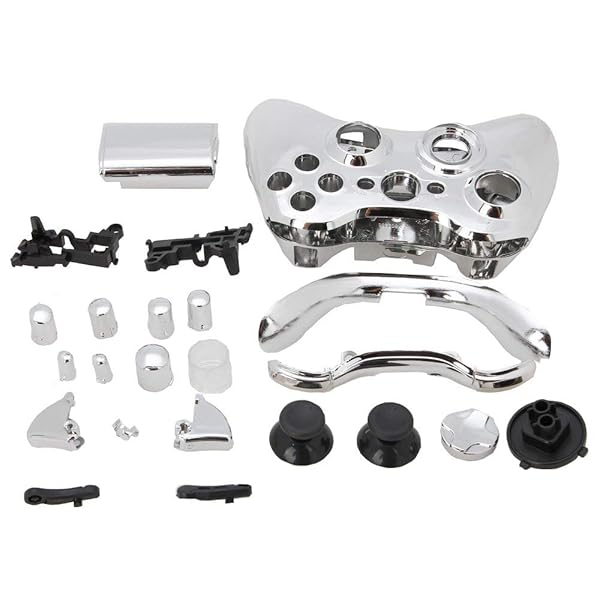 OSTENT OSTENT Silver Controller Shell Case for Xbox 360 Wireless - Durable & Stylish Housing - View 2 of 6