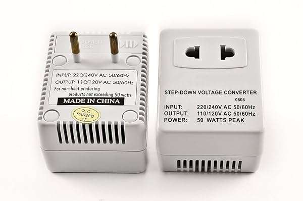 Simran Simran SM-250R Step Down Voltage Converter 50W for 220V Travel - Fuse Protection & Compact Design