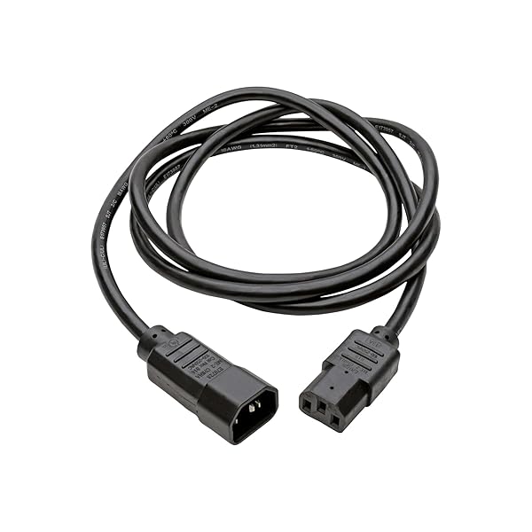 Tripp Lite 6ft Power Extension Cord 13A, 16AWG (IEC-320-C14 to C13) - Reliable Black Cable for Computers