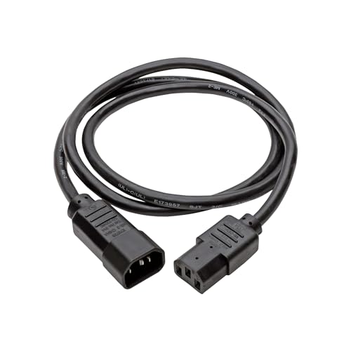 TRIPP LITE Tripp Lite 3ft Power Extension Cord 13A, 16AWG (IEC-320-C14 to C13) - Reliable Black Computer Cable - View 3 of 3