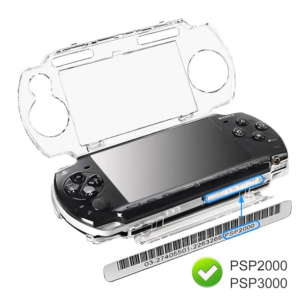 OSTENT OSTENT Clear Crystal Hard Case for Sony PSP 2000/3000 - Durable Travel Protector Shell - View 3 of 8