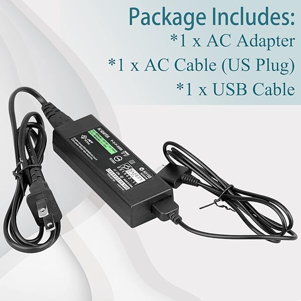 OSTENT OSTENT US AC Adapter for Sony PSP GO - Power Wall Charger Cable for PSP-N1000 Console - View 6 of 9