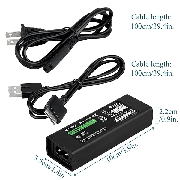 OSTENT OSTENT US AC Adapter for Sony PSP GO - Power Wall Charger Cable for PSP-N1000 Console - View 7 of 9