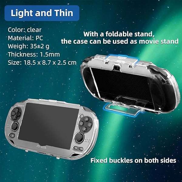 OSTENT OSTENT Clear Crystal Hard Case for Sony PS Vita 1000 - Durable Protective Cover - View 6 of 8
