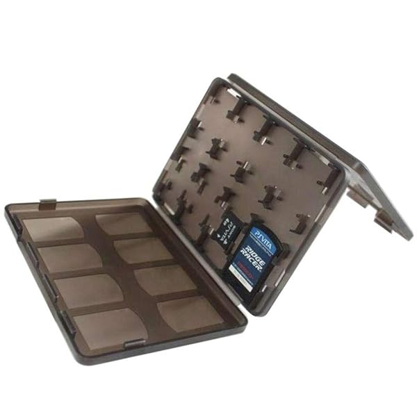 OSTENT OSTENT 18-in-1 Game Memory Card Holder for Sony PS Vita - Black Storage Box - View 3 of 8