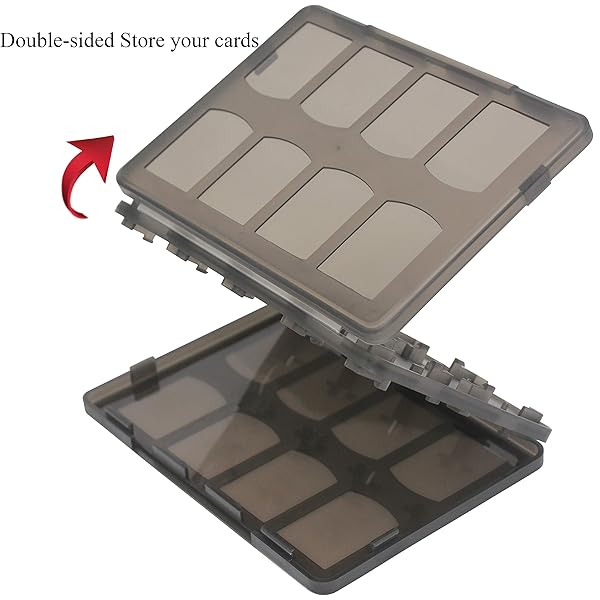 OSTENT OSTENT 18-in-1 Game Memory Card Holder for Sony PS Vita - Black Storage Box - View 4 of 8