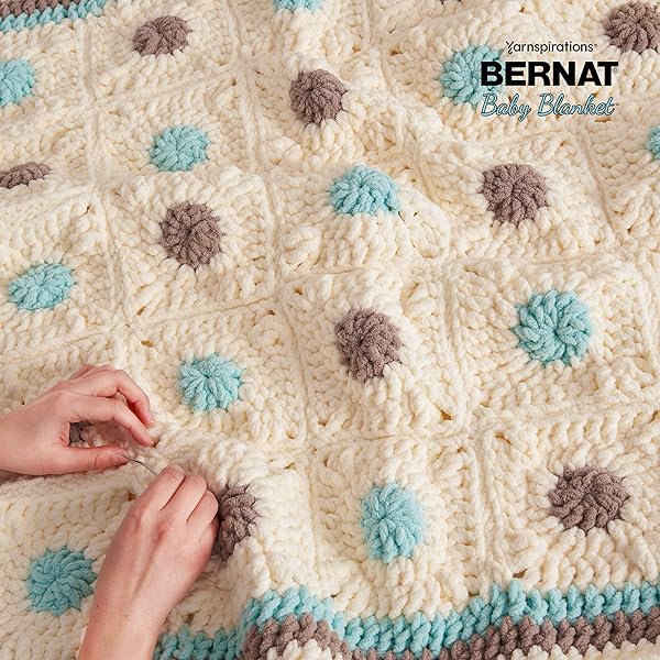 Bernat Bernat Baby Blanket Big Ball in Vanilla: Soft, Cozy Yarn for Adorable Baby Projects - View 4 of 9