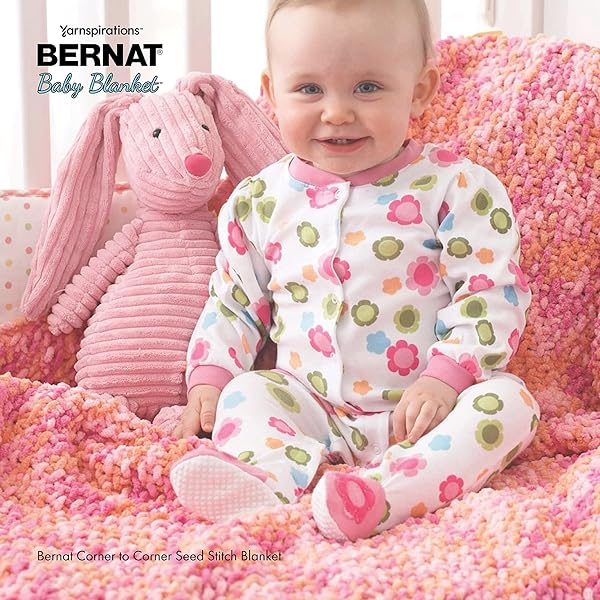Bernat Bernat Baby Blanket Big Ball in Vanilla: Soft, Cozy Yarn for Adorable Baby Projects - View 5 of 9